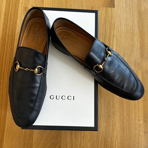 Gucci Jordaan Leather Loafers Black Men’s Size US 11/EU 10.5 (fits size US 12)